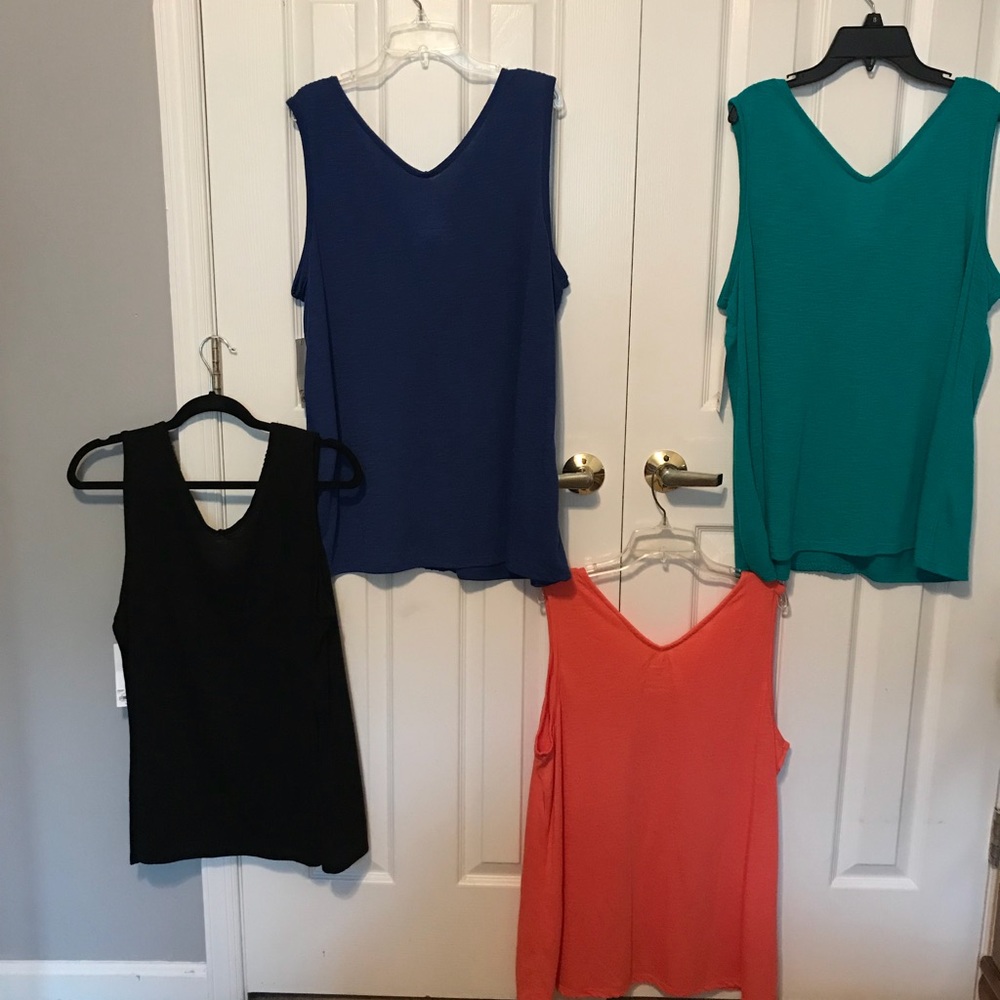Lot of 4 sleeveless tops